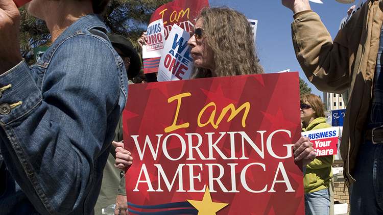 Union workers sometimes demonstrate to get better treatment.