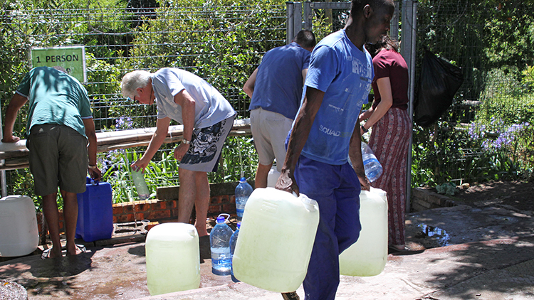 Cape Town water shortage.