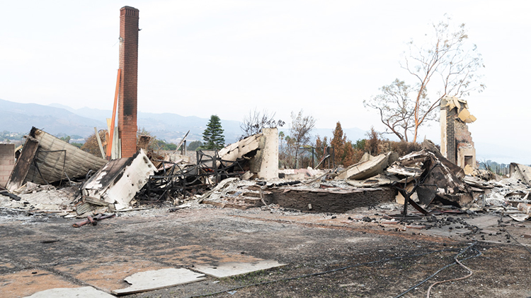 damaged home