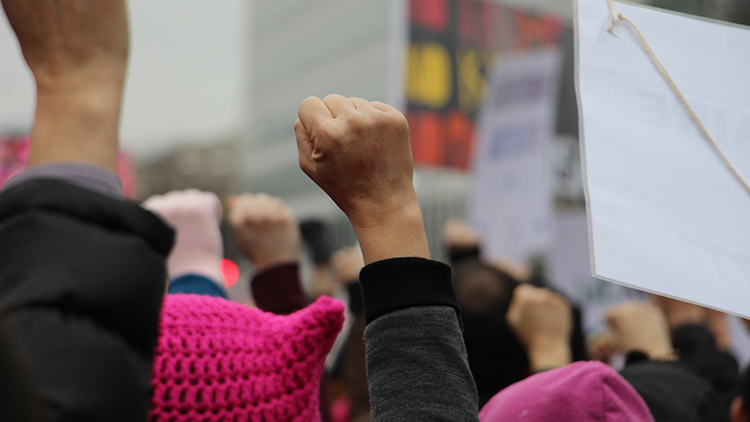 Multitud en la Marcha de Mujeres en Washington