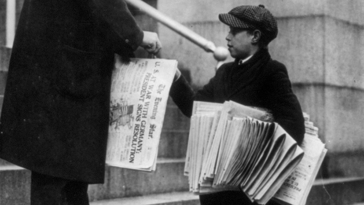 Newspaper boy