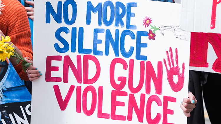 gun violence sign