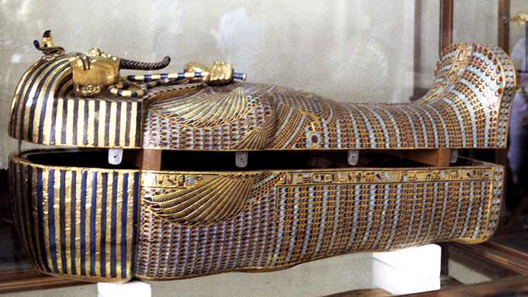 Gilded sarcophagus of King Tutankhamen