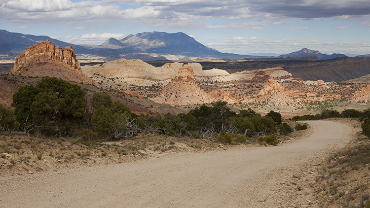 Landscape with Burr Trail Road in Grand-Escalante National Monument, Utah, USA