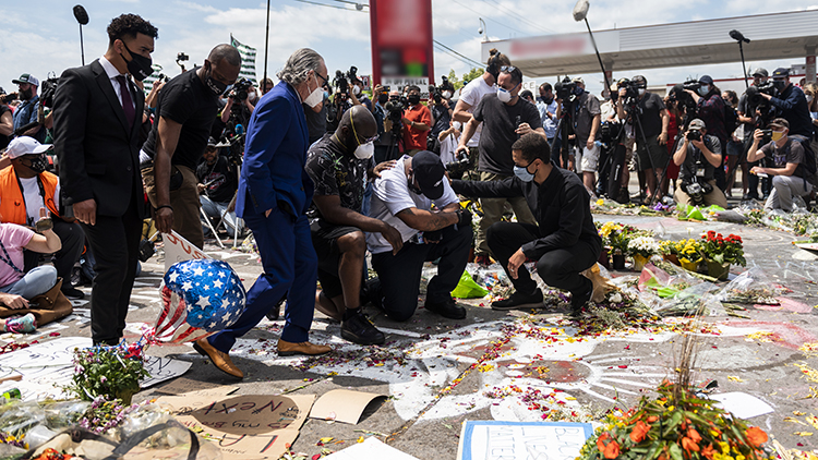 George Floyd's Brother Holds Prayer Vigil At Memorial Site